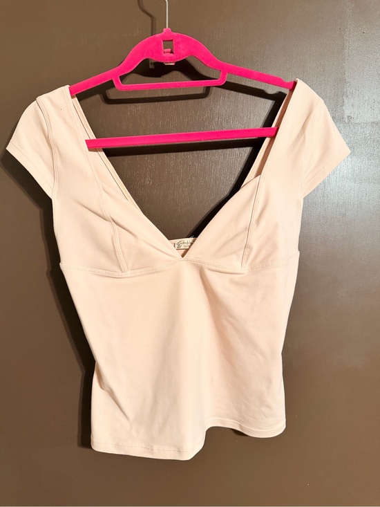Free People Tops - Free People Soft Blush V-Neck Cap Sleeve Top